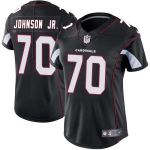 Cardinals #70 Paris Johnson Jr. Black Alternate Women's Stitched NFL Vapor Untouchable Limited Jersey