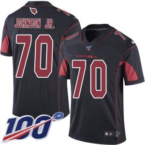 cheap Cardinals #70 Paris Johnson Jr. Black Men's Stitched NFL Limited Rush 100th Season Jersey