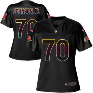 wholesale Cardinals #70 Paris Johnson Jr. Black Women's NFL Fashion Game Jersey