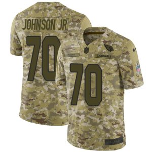 cardinals #70 paris johnson jr. camo men's stitched nfl limited 2024 salute to service custom jersey