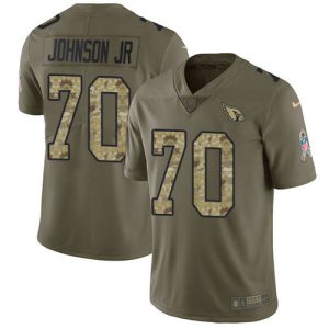 Cardinals #70 Paris Johnson Jr. Olive/Camo Men's Stitched NFL Limited 2024 Salute To Service Jersey