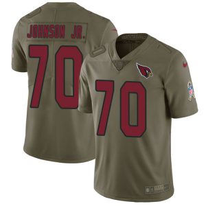 cardinals #70 paris johnson jr. olive men's stitched nfl limited 2024 salute to service cheap jersey