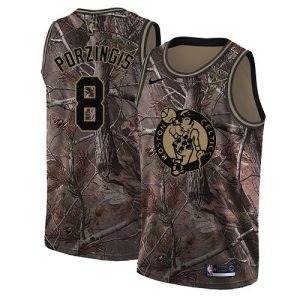 Celtics #8 Kristaps Porzingis Camo NBA Swingman Realtree Collection Jersey