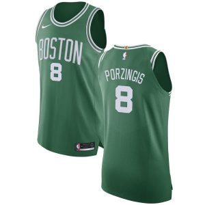 Celtics #8 Kristaps Porzingis Green NBA Authentic Icon Edition Jersey