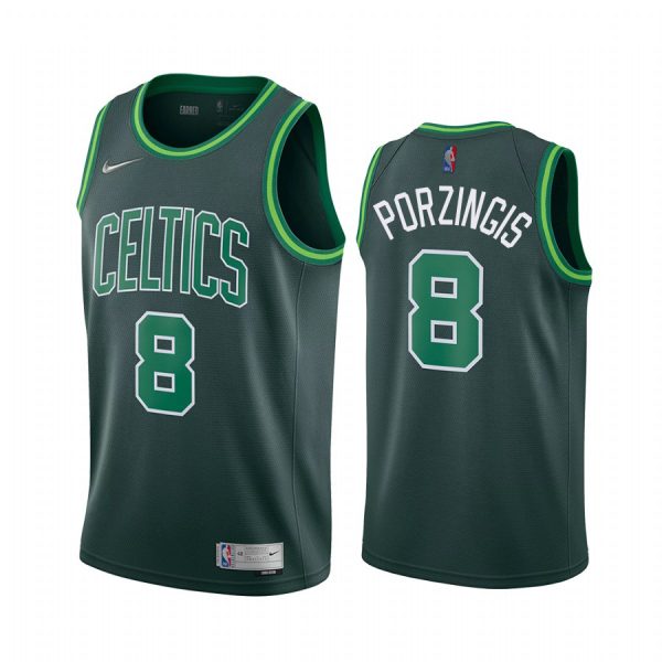 authentic Celtics #8 Kristaps Porzingis Green NBA Swingman 2023-24 Earned Edition Jersey