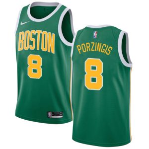 Celtics #8 Kristaps Porzingis Green Women's NBA Swingman Earned Edition Jersey