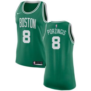 celtics #8 kristaps porzingis green women's nba swingman icon edition wholesale jersey