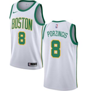 wholesale Celtics #8 Kristaps Porzingis White NBA Swingman City Edition 2024 19 Jersey