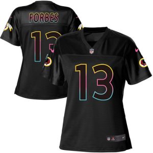 commanders #13 emmanuel forbes black women's nfl fashion game replica jersey