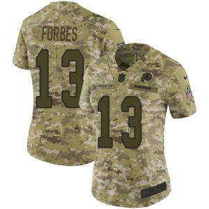 replica Commanders #13 Emmanuel Forbes Camo Women's Stitched NFL Limited 2024 Salute to Service Jersey