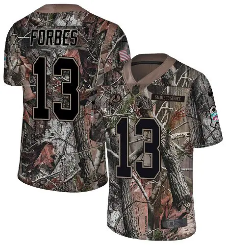 Commanders #13 Emmanuel Forbes Camo Youth Stitched NFL Limited Rush Realtree Jersey