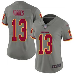 Commanders #13 Emmanuel Forbes Gray Women's Stitched NFL Limited Inverted Legend Jersey