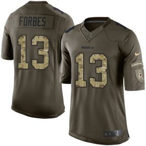 youth Commanders #13 Emmanuel Forbes Green Youth Stitched NFL Limited 2024 Salute To Service Jersey