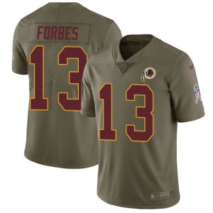 Commanders #13 Emmanuel Forbes Olive Youth Stitched NFL Limited 2024 Salute To Service Jersey