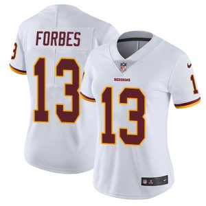 Commanders #13 Emmanuel Forbes White Women's Stitched NFL Vapor Untouchable Limited Jersey