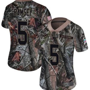 Dolphins #5 Jalen Ramsey Camo Women's Stitched NFL Limited Rush Realtree Jersey