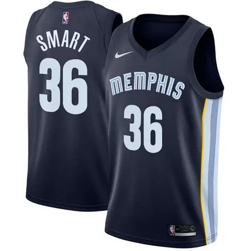 Grizzlies #36 Marcus Smart Navy Blue Women's NBA Swingman Icon Edition Jersey