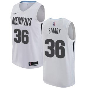 Grizzlies #36 Marcus Smart White NBA Swingman City Edition Jersey