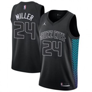 personalized Hornets #24 Brandon Miller Black NBA Jordan Swingman City Edition Jersey