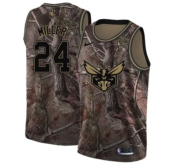 hornets #24 brandon miller camo women's nba swingman realtree collection custom jersey