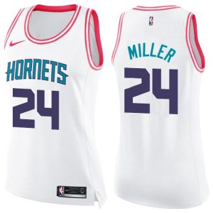 Hornets #24 Brandon Miller White/Pink Women's NBA Swingman Fashion Jersey