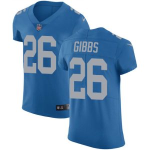 cheap Lions #26 Jahmyr Gibbs Blue Throwback Men's Stitched NFL Vapor Untouchable Elite Jersey