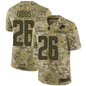 replica Lions #26 Jahmyr Gibbs Camo Men's Stitched NFL Limited 2024 Salute To Service Jersey