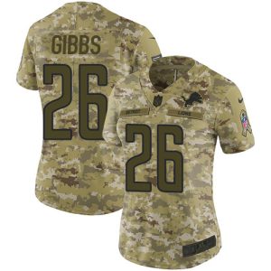 wholesale Lions #26 Jahmyr Gibbs Camo Women's Stitched NFL Limited 2024 Salute To Service Jersey