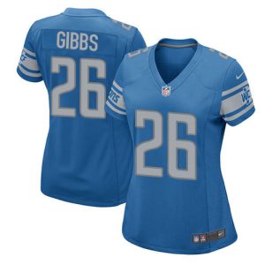 wholesale Lions #26 Jahmyr Gibbs Light Blue Team Color Women's Stitched NFL Elite Jersey