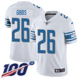 Lions #26 Jahmyr Gibbs White Men's Stitched NFL 100th Season Vapor Untouchable Limited Jersey