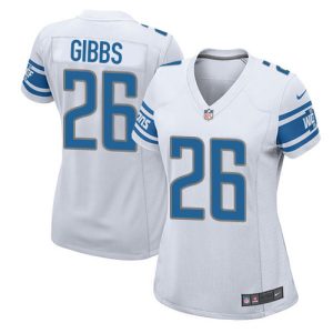 wholesale Lions #26 Jahmyr Gibbs White Women's Stitched NFL Elite Jersey