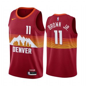 Nuggets #11 Bruce Brown Jr. Red Women's NBA Swingman 2023-24 City Edition Jersey