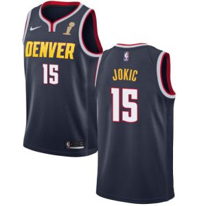 nuggets #15 nikola jokic navy 2024 nba finals champions swingman icon edition cheap jersey