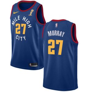 nuggets #27 jamal murray blue women's 2024 nba finals champions swingman statement edition custom jersey