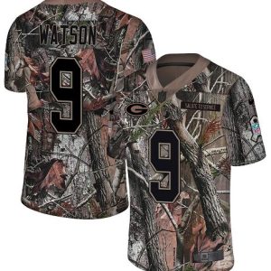 Packers #9 Christian Watson Camo Men's Stitched NFL Limited Rush Realtree Jersey