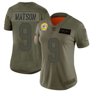 packers #9 christian watson camo women's stitched nfl limited 2024 salute to service cheap jersey