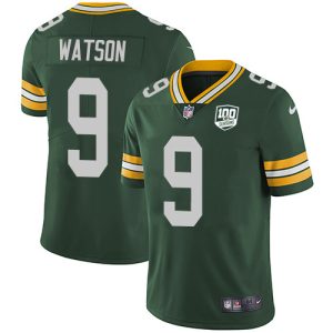 packers #9 christian watson green team color men's 100th season stitched nfl vapor untouchable limited wholesale jersey