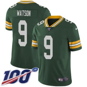 Packers #9 Christian Watson Green Team Color Men's Stitched NFL 100th Season Vapor Untouchable Limited Jersey