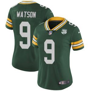 packers #9 christian watson green team color women's 100th season stitched nfl vapor untouchable limited cheap jersey