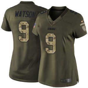 Packers #9 Christian Watson Green Women's Stitched NFL Limited 2024 Salute to Service Jersey