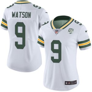 packers #9 christian watson white women's 100th season stitched nfl vapor untouchable limited cheap jersey