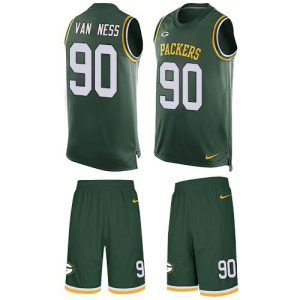 cheap Packers #90 Lukas Van Ness Green Team Color Men's Stitched NFL Limited Tank Top Suit Jersey