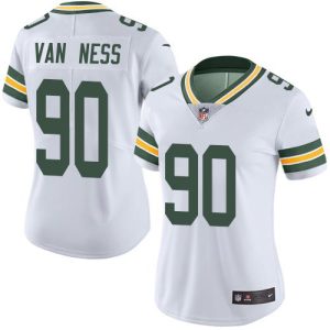 Packers #90 Lukas Van Ness White Women's Stitched NFL Vapor Untouchable Limited Jersey