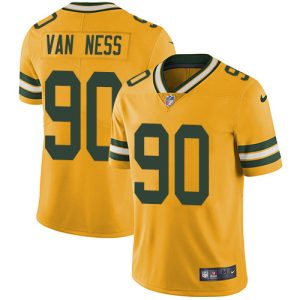 Packers #90 Lukas Van Ness Yellow Men's Stitched NFL Limited Rush Jersey