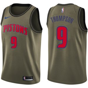 Pistons #9 Ausar Thompson Green Salute to Service Women's NBA Swingman Jersey