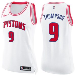 Pistons #9 Ausar Thompson White/Pink Women's Women's NBA Swingman Fashion Jersey