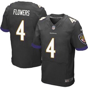 Ravens #4 Zay Flowers Black Alternate Men's Stitched NFL New Elite Jersey