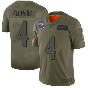 ravens #4 zay flowers camo men's stitched nfl limited 2024 salute to service cheap jersey