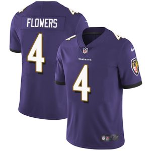 Ravens #4 Zay Flowers Purple Team Color Youth Stitched NFL Vapor Untouchable Limited Jersey