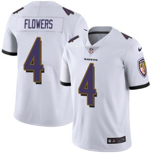 ravens #4 zay flowers white men's stitched nfl vapor untouchable limited customized jersey